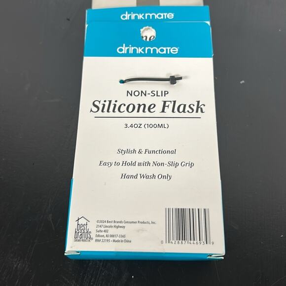 2 Drinkmate Non Slip Flasks With  Silicone Case 3.4 Oz - Picture 4 of 4